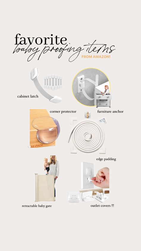 with a baby who will be mobile soon, it's time to make sure we are prepared! Here are some of my favorite amazon baby proofing items! Baby Proofing Ideas, Retractable Baby Gate, Toddler Proofing, Baby Proof, Baby Gadgets, Amazon Baby, Baby Gate, Baby Proofing, Baby Safe