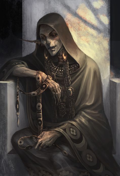 ArtStation - Morticia, Rene Bartang Drow Druid, Myth Drannor, Undead King, Creepy Guy, Heroic Fantasy, Fantasy Magic, World Of Darkness, A Skeleton, Fantasy Rpg