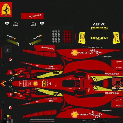 F1 Paper Model Template, Monoposto Livery, Monoposto Skins F1, F1 Livery, Best Facebook Profile Picture, Car Papercraft, Paper Model Car, Cr7 Vs Messi, F1 Ferrari