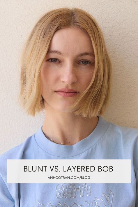 As trends continually circulate, the debate between the blunt bob and the layered bob remains a hot topic among hairstyle enthusiasts. Anh is breaking down the key differences, styling options, and maintenance requirements for these two popular bob styles. Understanding the Blunt and Layered Bob The most significant distinction between a blunt bob and a […] Lob With Face Framing Layers Round Face, Bob Lengths Chart, Air Dry Bob Haircut, Bob With Wavy Hair, Textured Bob Fine Hair, Flicky Bob, Bob For Oval Face, Fine Hair Bobs, Chop Bob Hairstyles