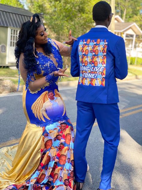 Bad Kid Prom 2023, Black People Prom Dresses, Hood Prom, Cosmetology Notes, Blue Prom Suit, Prom Fits, Abs Excercise, Paris Instagram Pictures, Royal Blue Prom Dress