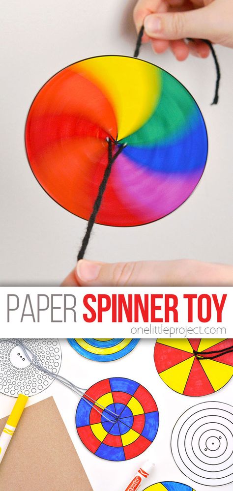 School Age Crafts, Summer Camp Crafts, Spinner Toy, Vbs Crafts, Art Activities For Kids, Craft Projects For Kids, Camping Crafts, Printable Crafts, Easy Paper Crafts