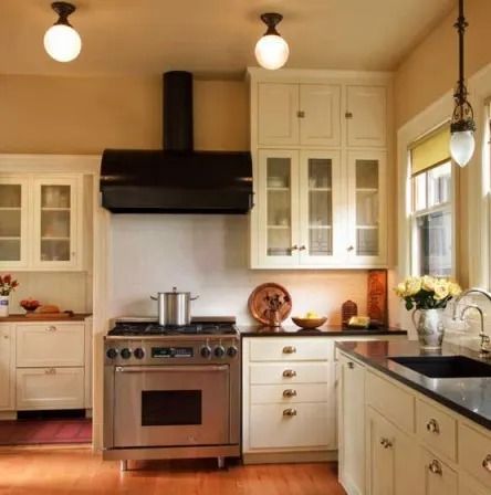 A Classic 1920s Kitchen - Design for the Arts & Crafts House | Arts & Crafts Homes Online 1920s Modern Kitchen, Classic Kitchen Flooring Ideas, 1920s Built In Cabinets, 1920s Style Kitchen, Vintage Kitchen Design, 1920s Craftsman Kitchen, 1920 Kitchen Design, 1940s Kitchen Cabinets, 1920 Kitchen Remodel