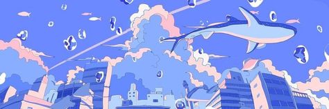 Notion Banners Anime, 16pxl Blue, Notion Header 1500 Pixels, Blue Banner Aesthetic, Notion Banner Aesthetic, Blue Aesthetic Banner, Anime Discord Banner, Blue Aesthetic Header, Scenery Wallpaper Anime