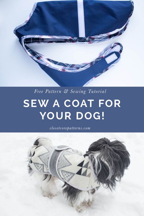 Dog Coat Pattern Free Printable, Dog Jacket Pattern Free, Dog Jacket Patterns, Dog Harness Pattern, Dog Clothes Patterns Sewing, Closet Core Patterns, Dog Coat Pattern, Dog Sewing Patterns, Small Dog Coats