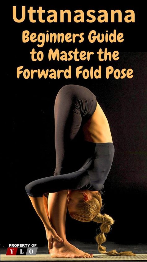 Yoga Poses that can help with a sore back, improve balance, and loosen a stiff back are few but the Forward Fold does it all. #ylo Yoga Yamas, Yoga Forward Fold, Forward Fold Yoga, Sore Back, Super Tips, Different Types Of Yoga, Tight Hamstrings, Poses For Beginners, Yoga Business