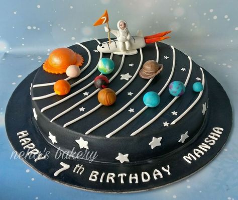 Space theme cake Solar system cake Birthday Cake Space, Vet Cake, Space Theme Cake, Space Birthday Cake, Solar System Cake, Planet Birthday, Planet Cake, Galaxy Cake, Space Theme Party