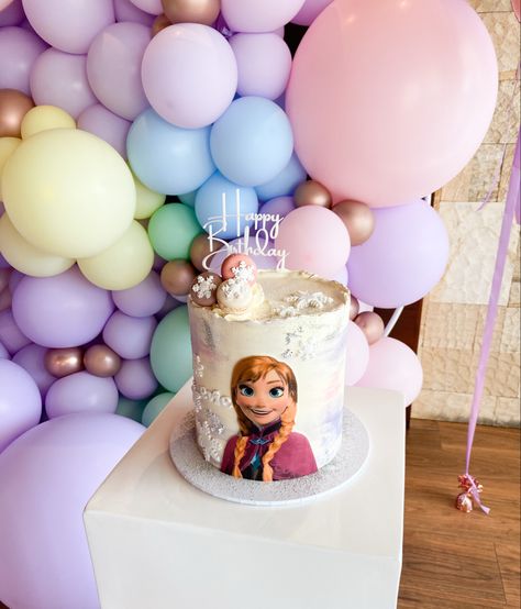 Pastel, Anna Frozen Birthday Cake, Anna Cake Frozen, Anna Frozen Birthday Party, Anna Frozen Cake, Anna Birthday Cake, Pastel Backdrop, Pastel Frozen, Anna Birthday Party