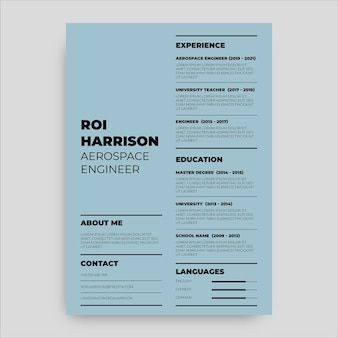 Resume Cv Template Vectors, Photos and PSD files | Free Download Engineer Resume, Architecture Collage, Aerospace Engineering, Curriculum Vitae, Cv Template, Graphic Resources, Vector Free, Lab, Engineering