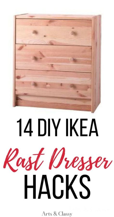 Painting Ikea Dresser, Ikea Kids Dresser, Ikea Rast Hack Nightstand, Ikea Pine Dresser, Ikea Rast Makeover, Wood Shops, Ikea Rast Dresser, Ikea Dresser Makeover, Ikea Hack Kids