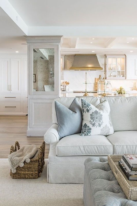 Embrace the soothing palette of whites, blues, and sandy tones. Incorporate natural textures like rattan, jute, and driftwood to bring the coastal vibe indoors. Elevate your space with subtle nautical touches like striped throw pillows or marine-inspired artwork. #CoastalChic #CleanLivingRoom #BeachVibes #TranquilSpace #NaturalTextures #NauticalTouches Nails Design Moody Barnhouse Dream Kitchen Homes Design Home Decor Home Inspo DIY Inspo Vibes Cozy Vibes Dream House Interior Design Coastal Family Rooms, Hamptons Living Room, Hamptons Interior, Coastal Traditional, Coastal Farmhouse Decor, Beach House Living Room, Coastal Living Rooms, Beach House Interior, Coastal Retreat