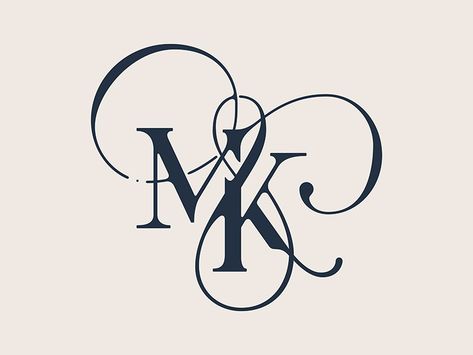 M&K by Gerardo Flores on Dribbble Km Monogram, K Letter Images, M Letter Design, Wedding Initials Logo, Wallpapers Love, M Initial, M Tattoos, K Tattoo, Typographic Logo Design