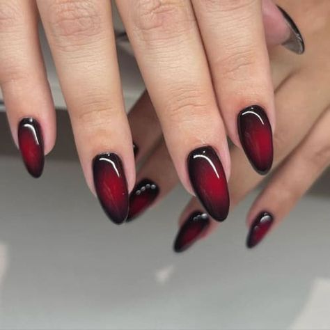 Glowing Aura, Aura Nails, Gothic Nails, Goth Nails, Grunge Nails, Black Nail, Halloween Nail, Fire Nails, Funky Nails