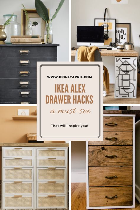 Ikea Office Drawers, Ikea Desk Drawers, Ikea Drawer Organizer, Alex Drawer Organization, Home Storage Hacks, Ikea Alex Desk, Fun Hacks, Alex Desk, Baby Drawer