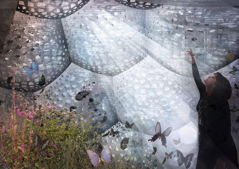 the-butterfly-egg-tia-kharrat-biomimicry-westminster-architecture-graduate_dezeen_936_2 Biomimicry Architecture, Butterfly Cocoon, University Of Westminster, Butterfly Species, Innovative Architecture, Natural Structures, Butterfly House, Hotel Architecture, Urban Nature