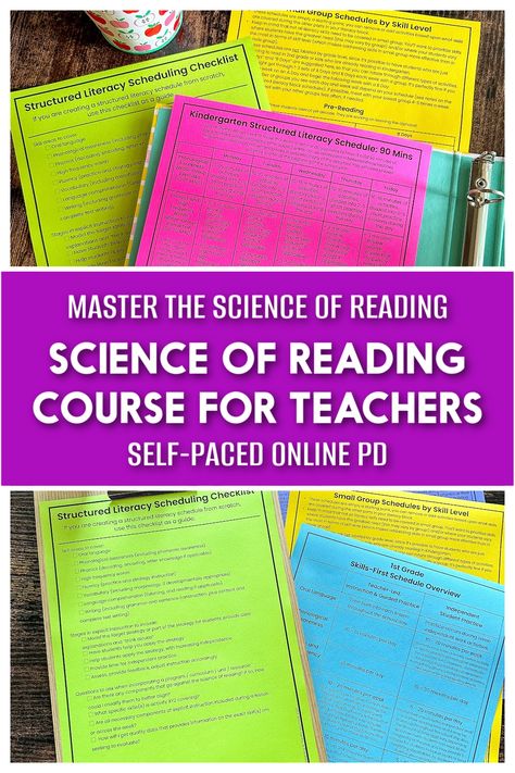 Ready to feel confident in your understanding of the Science of Reading? Then sign up for my course: Implementing the Science of Reading in K-2: Blueprint for Your Structured Literacy Block! This self-paced course will support you in fully transitioning to the Science of Reading and Structured Literacy - in all areas, oral language, phonological awareness, phonics, fluency, vocabulary, comprehension, grammar, writing - through this self-paced course! Reading Intervention Classroom, Phonics Fluency, Intervention Classroom, Structured Literacy, The Science Of Reading, Teaching Second Grade, Kindergarten Readiness, Orton Gillingham, Reading Specialist