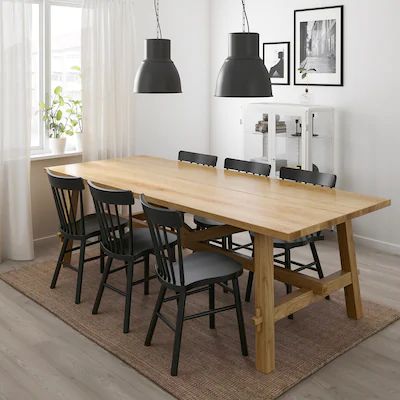 Dining chairs with arms & side chairs - IKEA Black Chairs, Set Meja Makan, Chaise Design, East Sussex, Wooden Table, Dining Room Design, Cheap Home Decor, Room Table, Dining Room Chairs