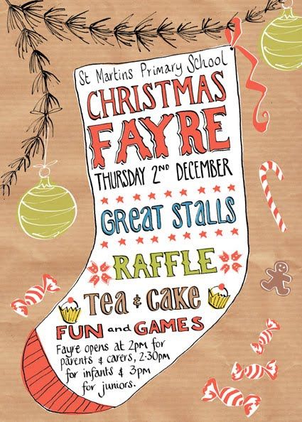 little paper gallery: christmas fayre Christmas Fayre Ideas, Fete Ideas, Christmas Fair Ideas, Christmas School, Poster Design Inspiration, Reading Classroom, School Posters, Christmas Poster, Christmas Makes