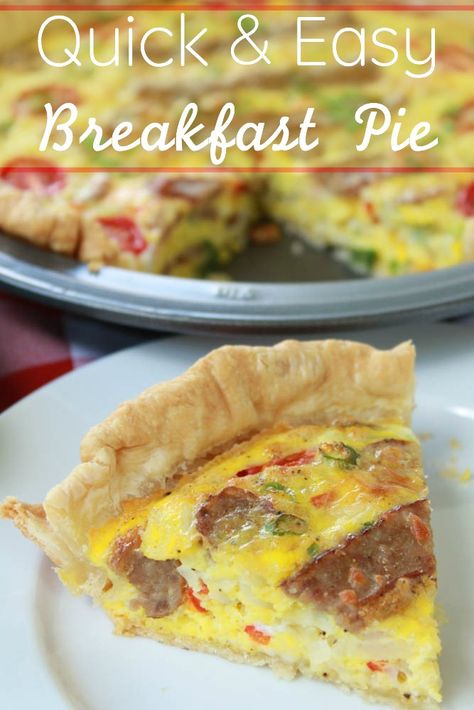 Nothing says I love you in the morning better than this Quick & Easy Breakfast Pie recipe with sausage, hashbrowns, eggs, and cheese -- YUM! Easy Breakfast Pie, Breakfast Pies Recipes, Breakfast Pies, Breakfast Pie Recipes, Quiche Pie, Recipe With Sausage, House Blessings, Quick Easy Breakfast, Yum Breakfast