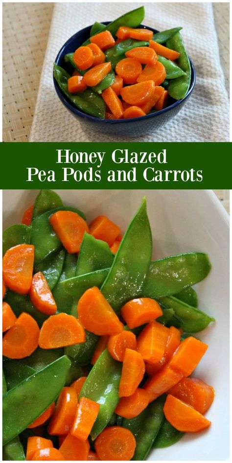 Carrots Glazed, Peas And Carrots Recipe, Snow Peas Recipe, Sugar Snap Pea Recipe, Snap Peas Recipe, Carrots Recipe, Roasted Vegetable Recipes, Vegetable Side Dishes Recipes, Honey Glazed