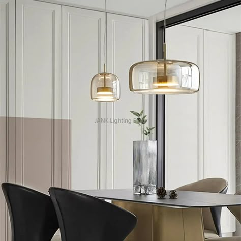 Dinning Room Lighting Over Table, Pendant Lighting Over Round Dining Table, Breakfast Table Light Fixture, Living Room Lighting Ideas Ceiling, Dark Brown Kitchen, Dining Room Lamps, Bar Pendant Lights, Room Hanging Lights, Elegant Pendant Lighting