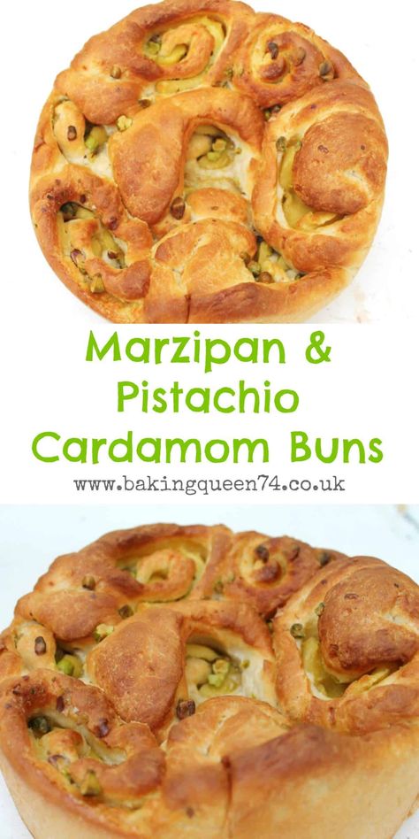 Forbidden Food, Pistachio Cardamom, Marzipan Recipe, Cardamom Buns, Bakers Gonna Bake, Paul Hollywood, Sweet Buns, British Baking, Dessert Cake Recipes