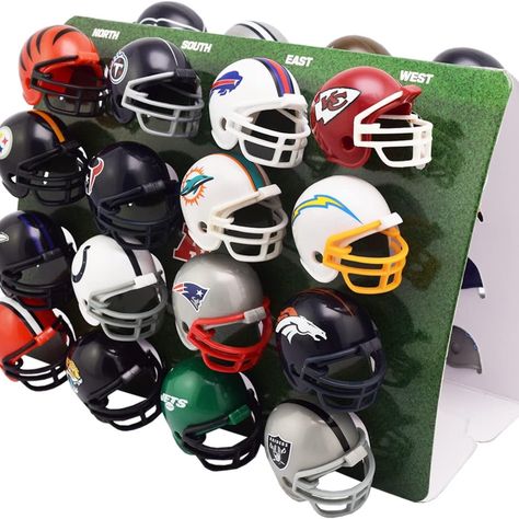 Riddell 32 Piece NFL Helmet Tracker Set - Gumball Size Helmets - All NFL Current Logo's - New 2023 Set *as an Amazon associate, I have the ability to earn on qualified purchases! Nfl Helmets, Football Protective Gear, 32 Nfl Teams, Mini Football Helmet, Mini Football, Mini Footballs, Nfl Teams Logos, All Nfl Teams, Nfl History