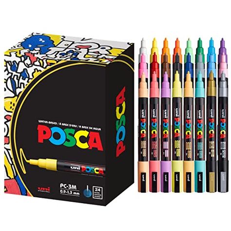 Paint Pen Art, Posca Paint Markers, Posca Markers, Posca Pens, Felt Tip Markers, Paint Marker Pen, Posca Marker, Art Pens And Markers, Art Markers