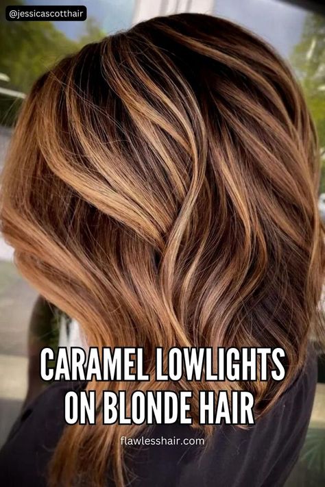 Caramel Honey Blonde Curly Hair Caramel Honey Blonde Balayage, Lowlights On Blonde Hair, Caramel Hair With Blonde Highlights, Hair Inspo Pics, Caramel Lowlights, Hairstyles For Back To School, Autumn Hairstyles, Blonde Hair Tips, Carmel Hair Color