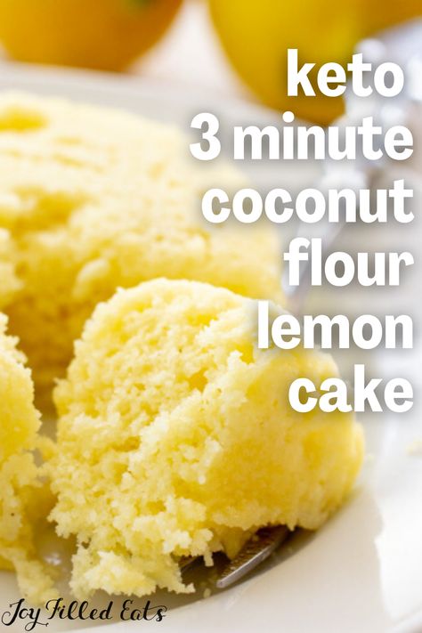 Coconut Flour Sponge Cake, Keto Mug Cake With Coconut Flour, Low Carb Mug Recipes, Keto Coconut Mug Cake, Keto Cake Recipes Coconut Flour, Keto Mug Cake Microwave Coconut Flour, Coconut Flour Cake Recipes Simple, Low Carb Lemon Cake, Keto Cloud Cake Recipe