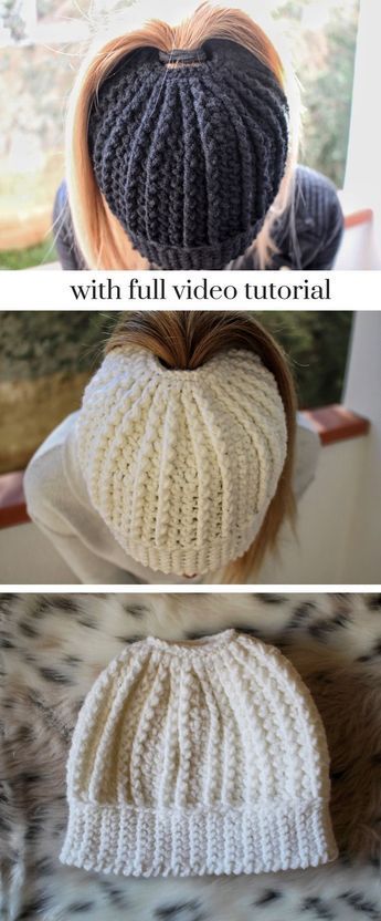 Crochet Bun Beanie Pattern - Design Peak Ponytail Crochet Hat, Crochet Bun Beanie, Crochet Ponytail Beanie, Messy Bun Hat Crochet Pattern, Bun Hat Crochet Pattern, Crochet Bun Hat, Messy Bun Hat Pattern, Messy Bun Hat Crochet, Crochet Messy Bun