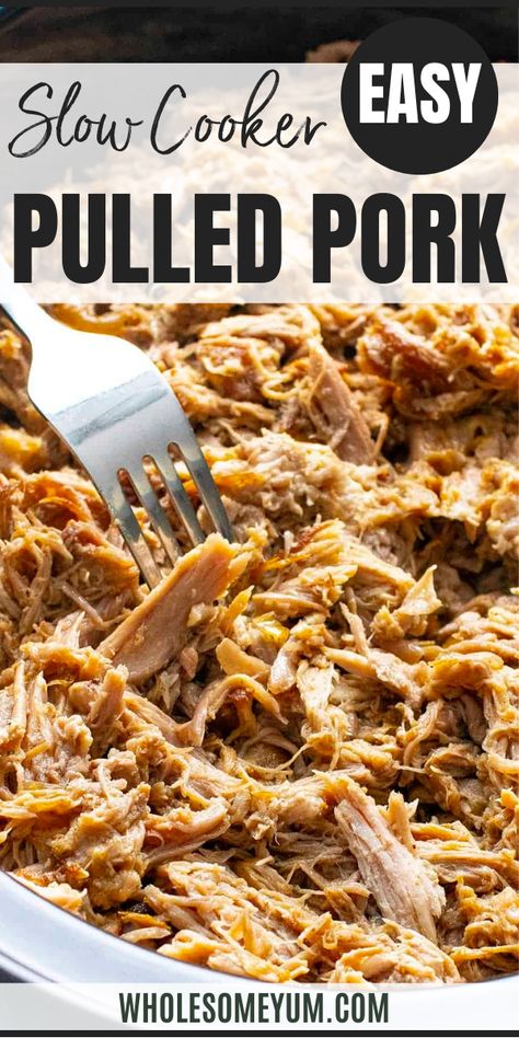 Slow Cooker Pulled Pork Recipe Pulled Pork Loin Slow Cooker, Leftover Smoked Pork, Pulled Pork Crock Pot Recipes Easy, Shredded Pork Crockpot, Pulled Pork Dip, Pork Dip, Pork Loin Pulled Pork, Easy Pulled Pork Crock Pot, Slow Cooker Pulled Pork Recipe