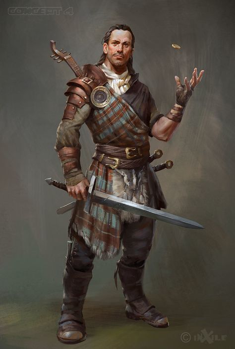 ArtStation - Bard's Tale IV - Bard, CONCEPT 4 Fantasy Warfare, Clothes Drawing, Heroic Fantasy, Picture Prompts, Fantasy Stuff, Drawing Examples, 남자 몸, Dungeons And Dragons Characters, Human Male