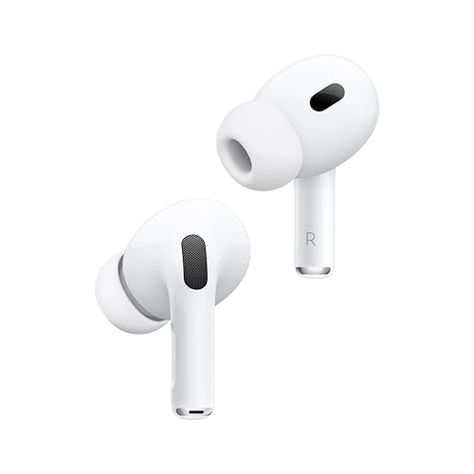 Apple AirPods Pro (2nd Generation) Wireless Ear Buds with USB-C Charging, Up to 2X More Active Noise Cancelling Bluetooth Headphones, Transparency Mode, Adaptive Audio, Personalized Spatial Audio Mac Notebook, Noise Cancelling Earbuds, Apple Airpods Pro, Background Noise, Video Games Pc, Tv Accessories, Electrical Appliances, Buy Apple, High Fidelity