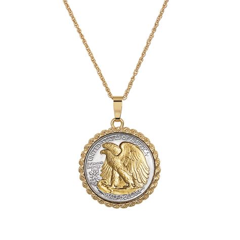 Gold coin necklace