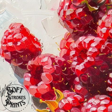 Feeling a bit jammed up? Spread some sweetness with our digital raspberry painting! Perfect for your kitchen – no thorns attached! 🍇🎨 #PrintableArt #KitchenDecor #RaspberryLove Link in bio! #PrintableArt #DigitalDownload #KitchenDecor #RaspberryPainting #FruitArt #WallDecor #InstantDownload #DigitalOilPainting #PrintableWallArt #HighResolutionArt #FoodDecor #EtsyArt #berrysweet Raspberry Painting, Raspberry Art, Fruit Artwork, Travel Art Journal, Alcohol Ink Crafts, Realistic Paintings, Old Paintings, Still Life Art, Fruit Art