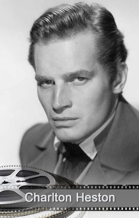 Old Hollywood Actors, Vintage Movie Stars, Charlton Heston, Classic Film Stars, Hollywood Men, Classic Movie Stars, Hollywood Actors, Old Hollywood Stars, Hollywood Icons