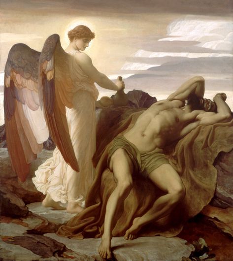 https://flic.kr/p/CWwfEp | leighton, frederic - Elijah in the Wilderness | Frederic Lord Leighton 1830-1896 Engeland Elijah In The Wilderness, Bible Paintings, Frederick Leighton, Frederic Leighton, Creation Art, Rennaissance Art, Walker Art, Classical Art, Painting Reproductions