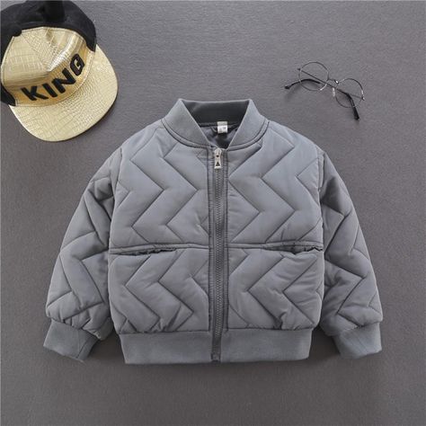 Boys Texture Solid Baseball Jacket Wholesale Boys Clothing - PrettyKid Childrens Clothes Boys, Kids Winter Outfits, Kids Winter Jackets, Baby Boy Jackets, Winter Baby Clothes, Baseball Girls, Warm Winter Jackets, Boy Outerwear, Winter Outerwear