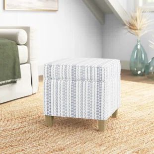 Beachcrest Home Old Lyme 15.75" Wide Square Storage Ottoman | Wayfair Large Square Ottoman, Large Storage Ottoman, Storage For Living Room, Square Storage Ottoman, Ottoman With Storage, Large Ottoman, Room Makeovers, Understated Style, Storage Furniture Bedroom