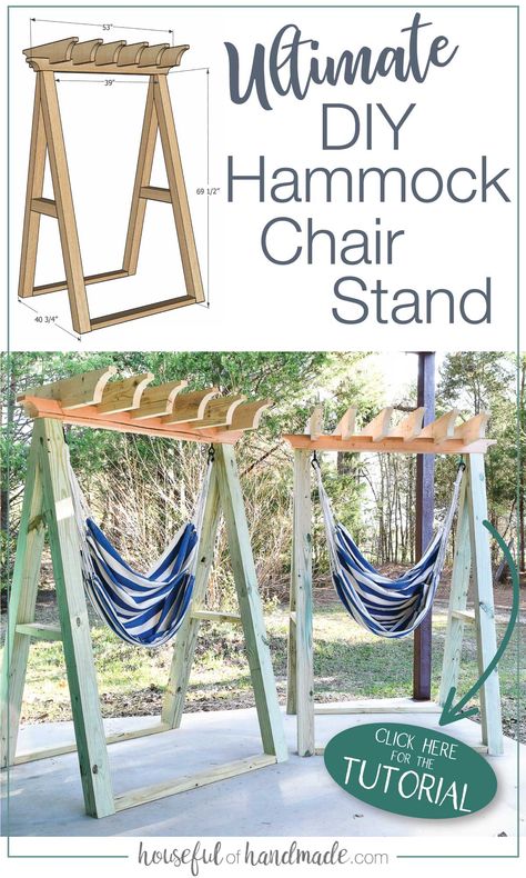 Hammock Chair Stand, Diy Hammock, Story Layout, Layout Bloxburg, Diy Outdoor Decor, Yard Project, Backyard Diy Projects, Hammock Chair, Backyard Projects