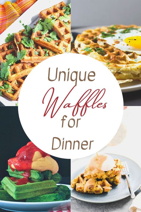 Waffle Maker Ideas, Waffles For Dinner, Dinner Waffles, Savory Waffle Recipe, Crockpot Peach Cobbler, Cherry Cobbler Recipe, Waffle Iron Recipes, Grill Cheese Sandwich Recipes, Waffle Maker Recipes