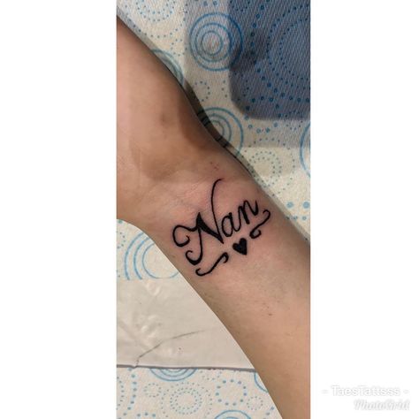 nan tattoo💔 Nan Tattoos Memories, Nan Memorial Tattoo, Nana Tattoo Ideas Grandmothers, Tattoo For Nan, Nan Tattoo Ideas, Nan And Grandad Tattoo, Nan Tattoo Memories, Mum Tattoo Ideas, Grandkids Tattoos