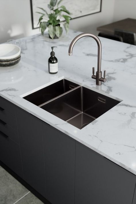 PVD stainless sinks 2022 Kitchen, Contemporary Kitchen Sinks, Kitchen Basin, Open Plan Kitchen Dining Living, Cool Room Designs, Aluminium Kitchen, Stainless Sink, Open Plan Kitchen Dining, Glass Sink