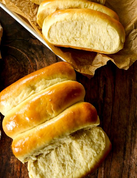 Homemade Hot Dog Bun Recipe: - Tiny Farm Big Family Hot Dog Bun Recipe, Homemade Hot Dog Buns, Hot Dog Buns Recipe, Homemade Hot Dogs, Ranch Dressing Recipe Homemade, Hot Dog Bun, Homemade Croissants, Dog Bread, Tiny Farm