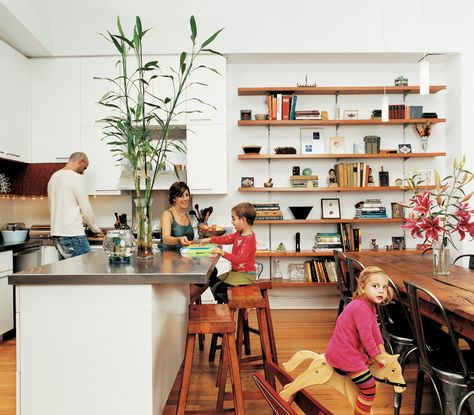 Photo 5 of 8 in Row House Revival - Dwell Modern Row House, Dwell Kitchen, Kitchen Dining Room Combo, Inspirational Decor, Row Houses, Row House, Dining Areas, Family Homes, City Living