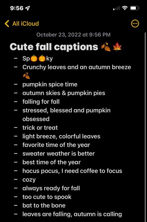 Fall Season Captions, Halloween Username Ideas, Halloween Insta Post, Fall Content Ideas, Fall Emojis, Engaging Instagram Stories, Fall Captions, Prompts For Writing, Halloween Captions