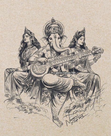 Happy Ganesh Chaturthi 🙏🌺 swipe ➡️ Ganapati Bappa Morya🙏🌸 #ganesha #ganeshchaturthi #ganeshchaturthi2024 Pencil Artwork of #lordganesha #ganpati #ganpatibappamorya 🙏🏻 #ganesh #gajanan drop a ❤️ if you like this video! Follow @pencilman786 👈🏻 if you like my #artwork #artworks #inspired #admiration #admirer @instagram @creators #instagram #instagood #explorepage #explore #fyp #foryou #bhyp #viral #trending #foryoupage #instagram #pencilman786 [ Ganesha, Lord Ganesh, Ganesh Chatur... Diwali Sketch Pencil, Ganpati Sketch Pencil, Diwali Sketch, Ganesh Sketch, Lord Ganesha Drawing, Lord Krishna Drawing, Ganesh Drawing, Ganesh Painting, Ganesha Festival