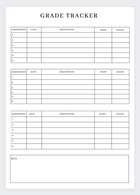 Grade Tracker, Assignment Planner, Assignment Tracker, Student Planner, College Planner,Homework Tracker,Printable,Happy planner,Digital PDF by DigiplannersDesigns on Etsy Grade Tracker Printable Free, Semester Planner Template, Assignment Planner Template, Grade Tracker Printable, College Templates, School Etiquette, Exam Checklist, Academic Planner Template, Digital Academic Planner