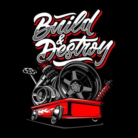 Car Crew Logo Design, Automotive T Shirt Design, T Shirt Design Png File, Jdm T Shirt Design, Mechanic T Shirt Design, Car T Shirt Design Ideas, Car Mechanic Logo, Otomotif Design, T Shirt Design Ideas Art